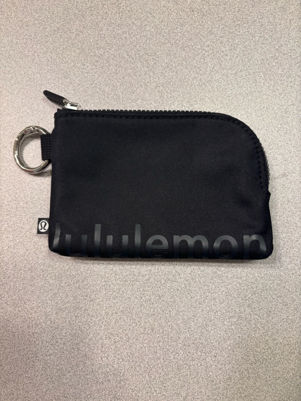 Lululemon Black Key Ring Zip Pouch Wallet